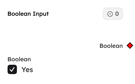 Boolean Input Node Screenshot