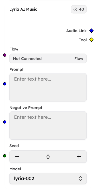 Lyria AI Music Node Screenshot